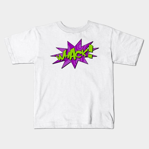 Whack Comic Book Design Kids T-Shirt by markmurphycreative